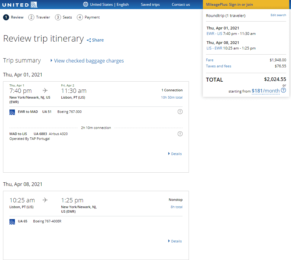 New Business Class Fares from the U.S. to Portugal from $2,024 - First ...