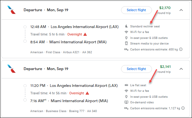 AA LAX-MIA - First Class Flyer