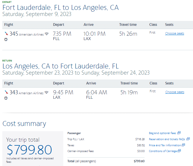 New Transcontinental Business Class Fares from $799 R/T - First Class Flyer